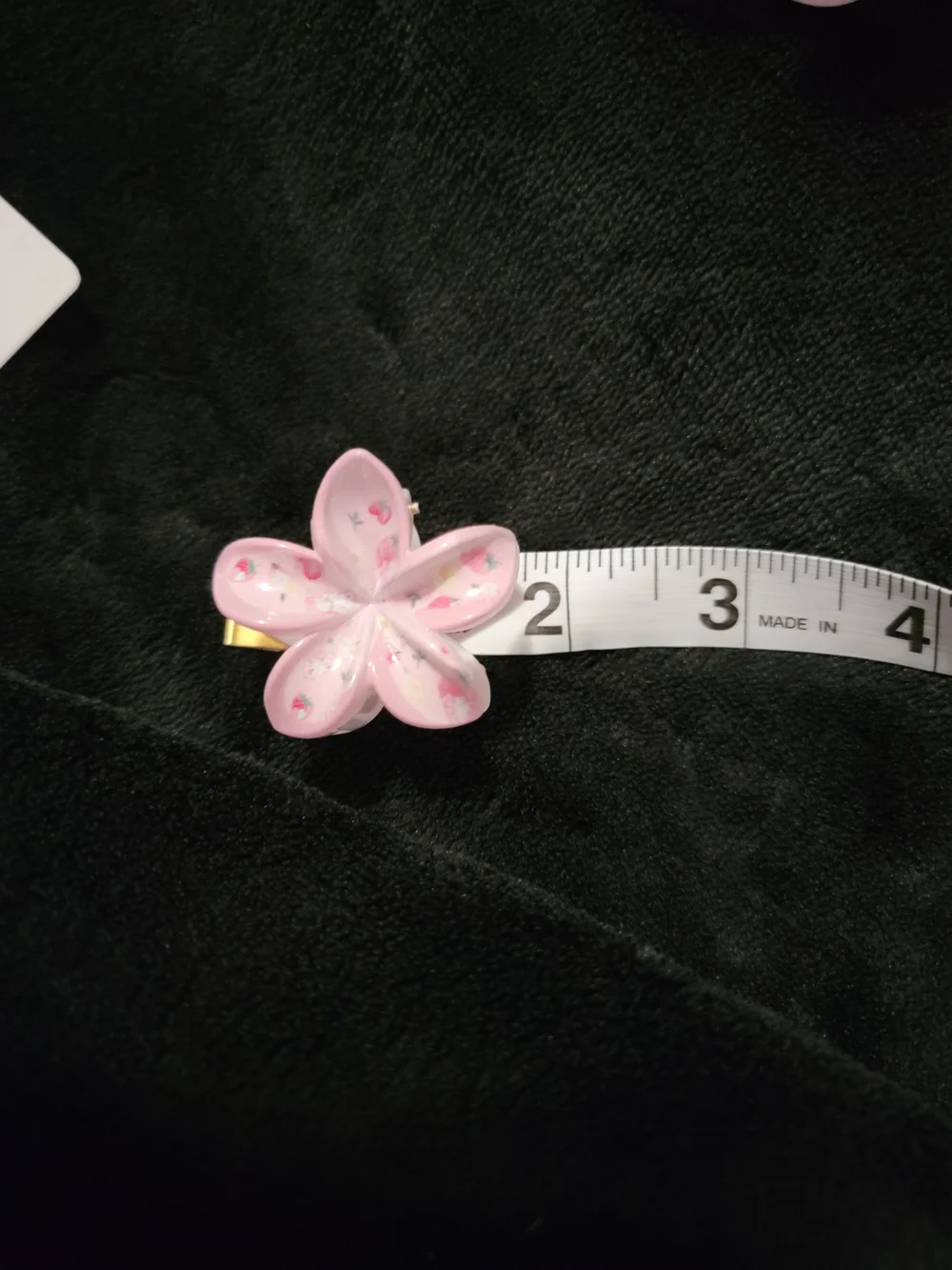 Pink Flower With Strawberries Hair Clips Set
